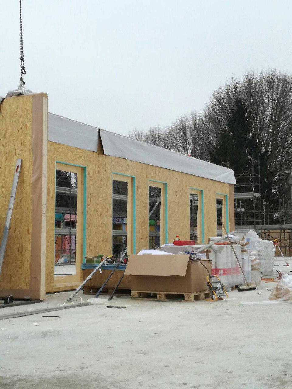 Cantiere - Pareti esterne in costruzione