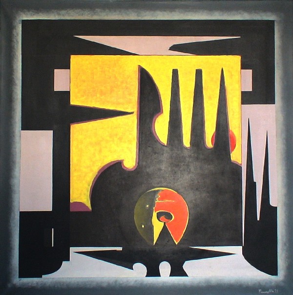 "Forno crematorio Gusen" (olio su tela del 1975)